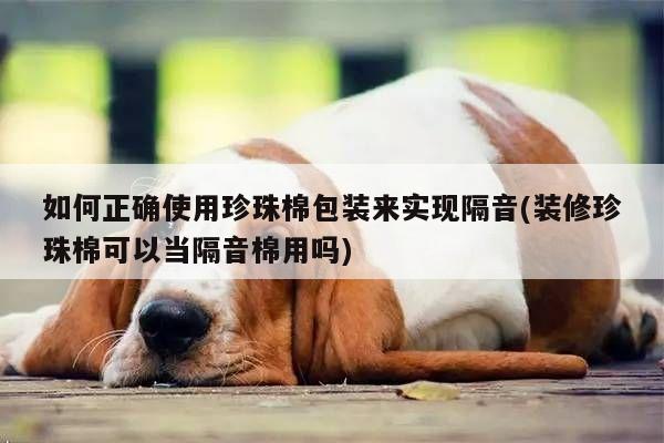 如何正确使用珍珠棉包装来实现隔音(装修珍珠棉可以当隔音棉用吗)